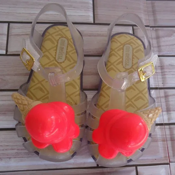 SIZE 3. Mini Melissa girl's jelly sandals. - Picture 2 of 16